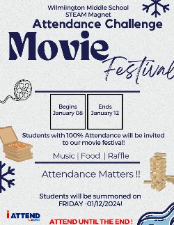 January Attendance Challenge Week: Movie Festival info.